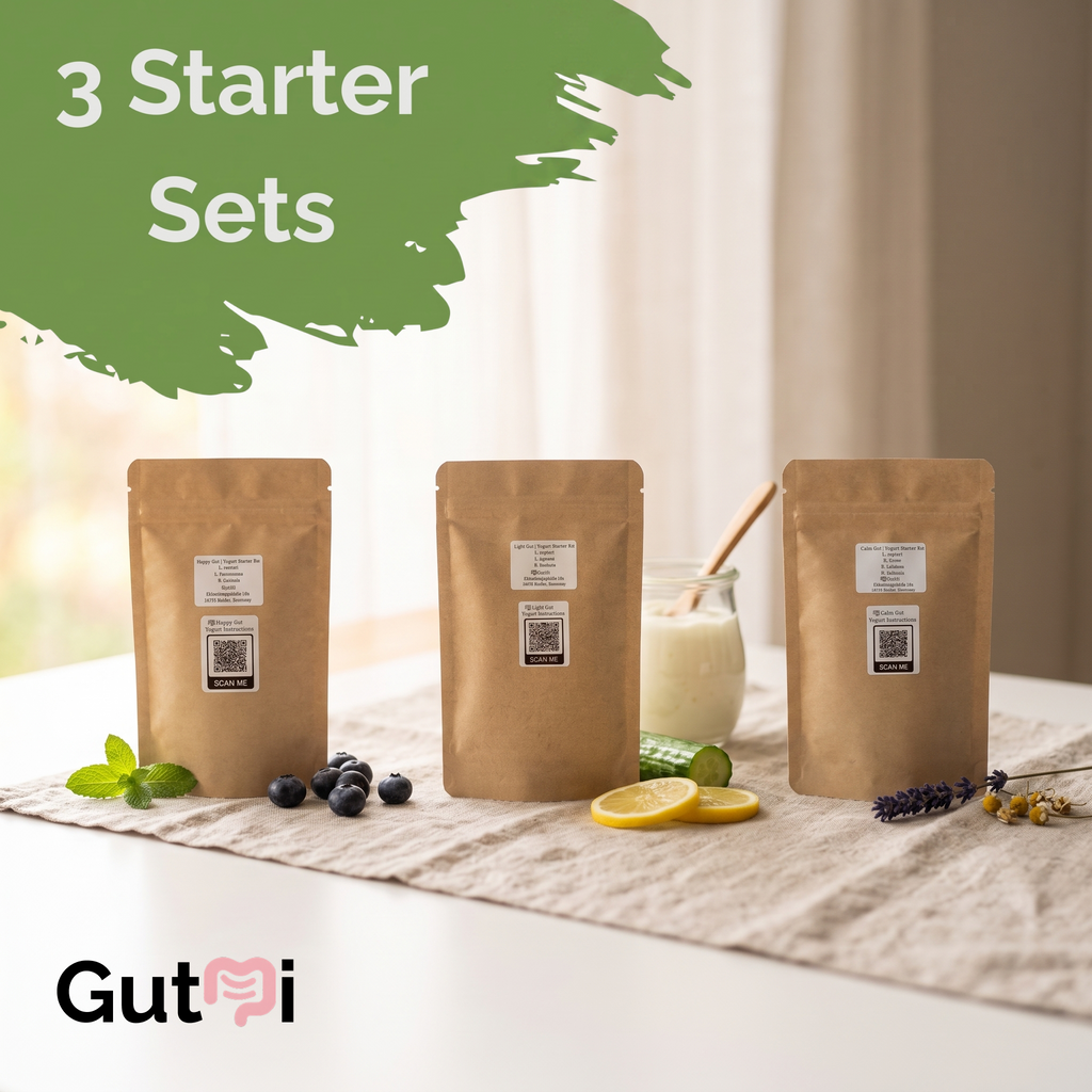 L. reuteri + 6 weitere Stämme (insgesamt 7) | Enthält alle verlorenen Arten | 3 Joghurt-Startersets | Starter-Paket | Starterkulturen | 9 Joghurt-Starter