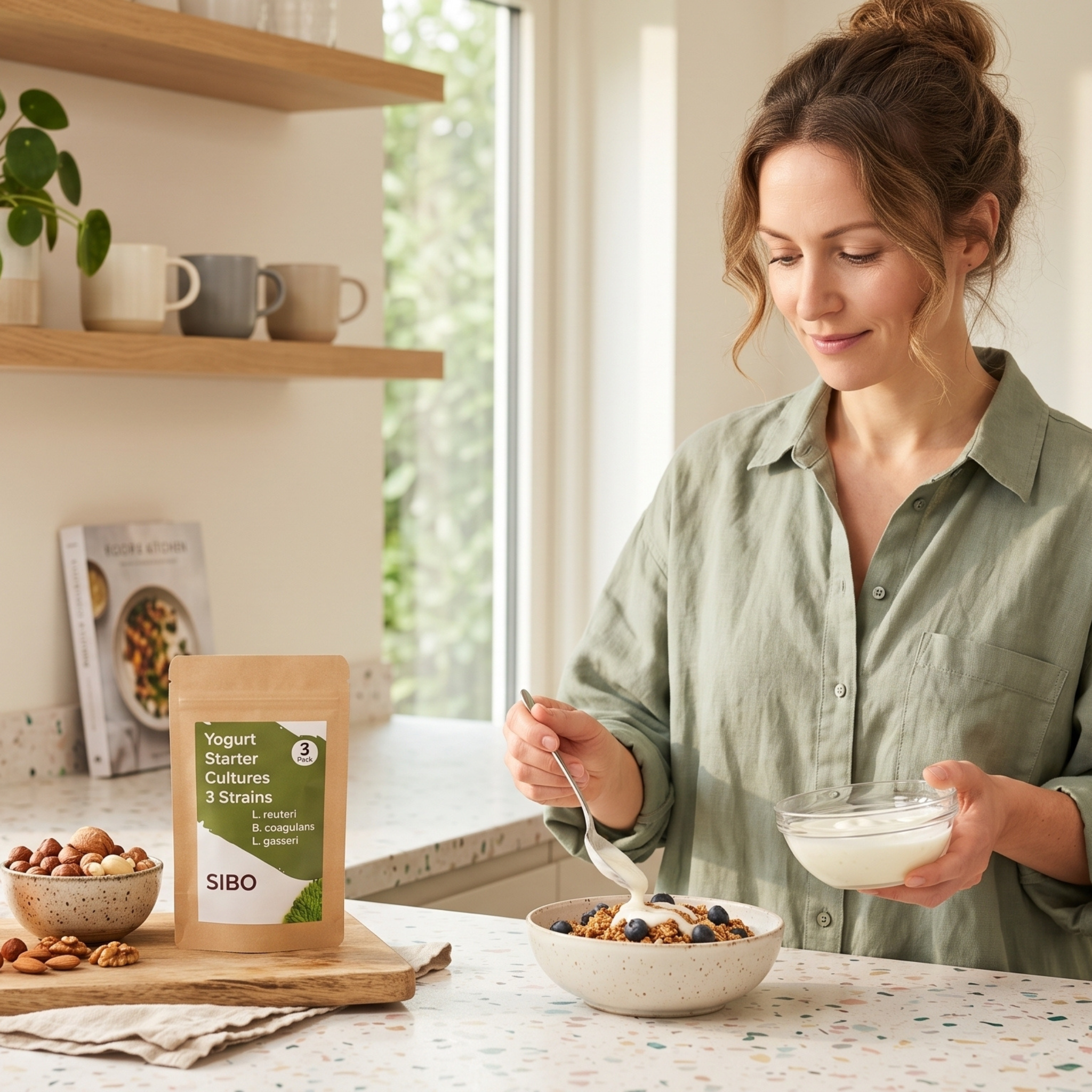 L. reuteri + B. coagulans + L. gasseri | SIBO | Joghurt-Starter-Set | Starterkulturen | 3 Joghurtstarter